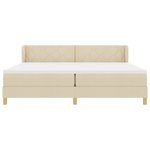 Casa si Gradina - Mobilier - Paturi si accesorii - Paturi - Pat box spring cu saltea, crem, 200x200 cm, textil - Infinity.ro