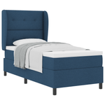 Casa si Gradina - Mobilier - Paturi si accesorii - Paturi - Pat box spring cu saltea, albastru, 80x200 cm, textil - Infinity.ro