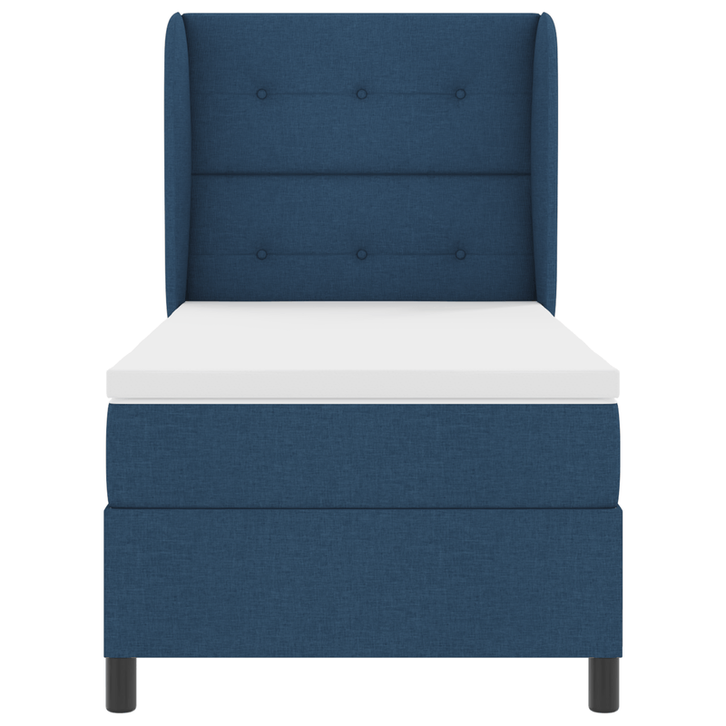 Casa si Gradina - Mobilier - Paturi si accesorii - Paturi - Pat box spring cu saltea, albastru, 80x200 cm, textil - Infinity.ro