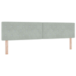 Casa si Gradina - Mobilier - Paturi si accesorii - Paturi - Pat cu suport box spring si saltea  Gri deschis 200x200 cm Catifea - Infinity.ro
