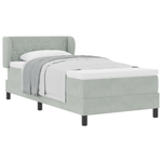 Casa si Gradina - Mobilier - Paturi si accesorii - Paturi - Pat cu saltea  Gri deschis 90x200 cm Catifea - Infinity.ro