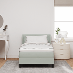 Casa si Gradina - Mobilier - Paturi si accesorii - Paturi - Pat cu saltea  Gri deschis 90x200 cm Catifea - Infinity.ro