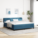 Casa si Gradina - Mobilier - Paturi si accesorii - Paturi - Pat cu somier si saltea Albastru Intunecat 180x200 cm Catifea - Infinity.ro