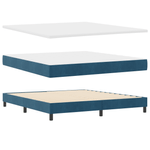 Casa si Gradina - Mobilier - Paturi si accesorii - Paturi - Pat cu somier si saltea Albastru Intunecat 180x200 cm Catifea - Infinity.ro