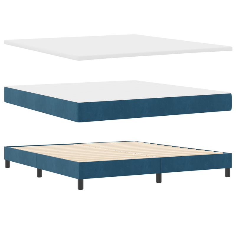 Casa si Gradina - Mobilier - Paturi si accesorii - Paturi - Pat cu somier si saltea Albastru Intunecat 180x200 cm Catifea - Infinity.ro