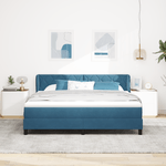 Casa si Gradina - Mobilier - Paturi si accesorii - Paturi - Pat cu somier si saltea Albastru Intunecat 180x200 cm Catifea - Infinity.ro