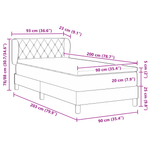 Casa si Gradina - Mobilier - Paturi si accesorii - Paturi - Pat cu saltea  Gri deschis 90x200 cm Catifea - Infinity.ro