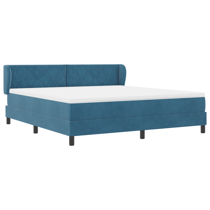 Casa si Gradina - Mobilier - Paturi si accesorii - Paturi - Pat cu somier si saltea Albastru Intunecat 180x200 cm Catifea - Infinity.ro