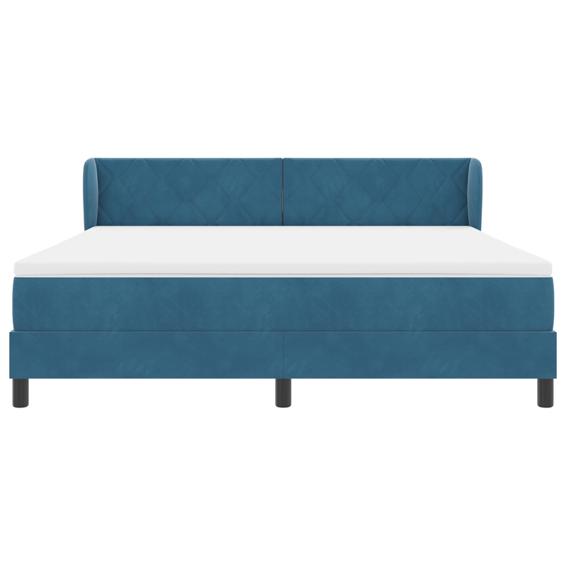 Casa si Gradina - Mobilier - Paturi si accesorii - Paturi - Pat cu somier si saltea Albastru Intunecat 180x200 cm Catifea - Infinity.ro