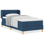 Casa si Gradina - Mobilier - Paturi si accesorii - Paturi - Pat box spring cu saltea, albastru, 90x200 cm, textil - Infinity.ro