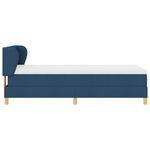Casa si Gradina - Mobilier - Paturi si accesorii - Paturi - Pat box spring cu saltea, albastru, 90x200 cm, textil - Infinity.ro