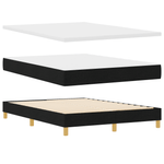 Casa si Gradina - Mobilier - Paturi si accesorii - Paturi - Pat box spring cu saltea, negru, 160x200 cm, textil - Infinity.ro