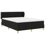 Casa si Gradina - Mobilier - Paturi si accesorii - Paturi - Pat box spring cu saltea, negru, 160x200 cm, textil - Infinity.ro