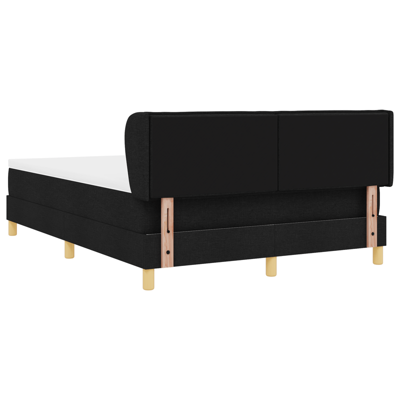 Casa si Gradina - Mobilier - Paturi si accesorii - Paturi - Pat box spring cu saltea, negru, 160x200 cm, textil - Infinity.ro