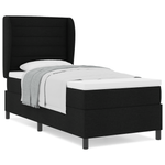 Casa si Gradina - Mobilier - Paturi si accesorii - Paturi - Pat box spring cu saltea, negru, 90x190 cm, textil - Infinity.ro
