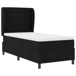 Casa si Gradina - Mobilier - Paturi si accesorii - Paturi - Pat box spring cu saltea, negru, 90x190 cm, textil - Infinity.ro