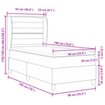 Casa si Gradina - Mobilier - Paturi si accesorii - Paturi - Pat box spring cu saltea, negru, 90x190 cm, textil - Infinity.ro