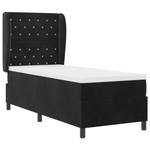 Casa si Gradina - Mobilier - Paturi si accesorii - Paturi - Pat box spring cu saltea, negru, 80x200 cm, catifea - Infinity.ro