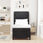 Casa si Gradina - Mobilier - Paturi si accesorii - Paturi - Pat box spring cu saltea, negru, 80x200 cm, catifea - Infinity.ro