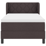 Casa si Gradina - Mobilier - Paturi si accesorii - Paturi - Pat box spring cu saltea, maro inchis, 100x200 cm, textil - Infinity.ro