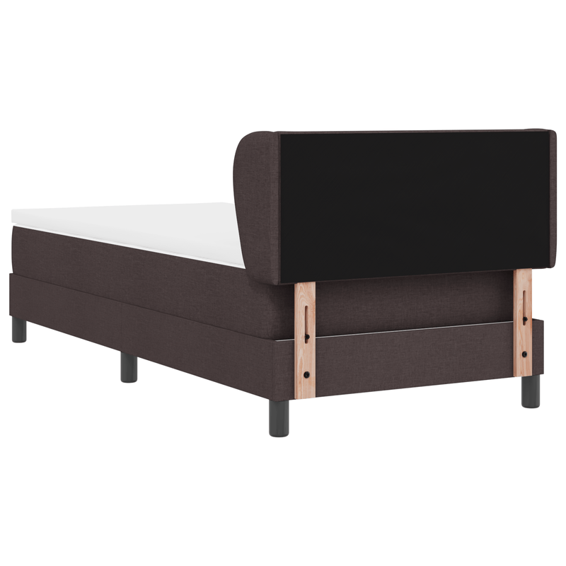Casa si Gradina - Mobilier - Paturi si accesorii - Paturi - Pat box spring cu saltea, maro inchis, 100x200 cm, textil - Infinity.ro