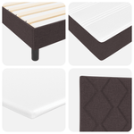 Casa si Gradina - Mobilier - Paturi si accesorii - Paturi - Pat box spring cu saltea, maro inchis, 100x200 cm, textil - Infinity.ro