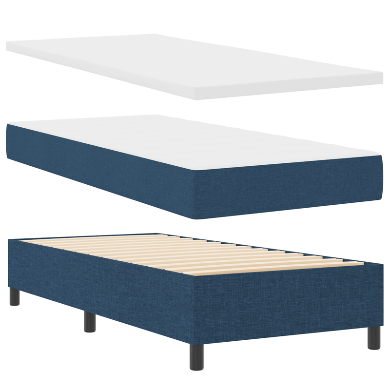 Casa si Gradina - Mobilier - Paturi si accesorii - Paturi - Pat Box Spring  cu saltea Albastru 80x200 cm Tesatura - Infinity.ro