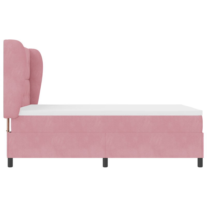 Casa si Gradina - Mobilier - Paturi si accesorii - Paturi - Pat cu saltea , roz, 140x200 cm, catifea - Infinity.ro