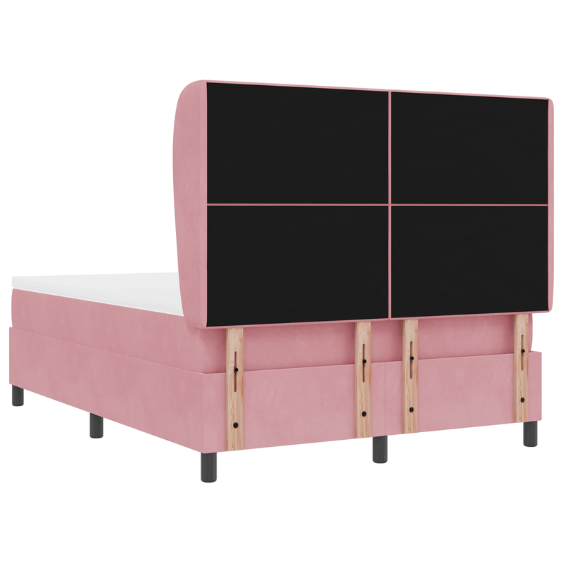 Casa si Gradina - Mobilier - Paturi si accesorii - Paturi - Pat cu saltea , roz, 140x200 cm, catifea - Infinity.ro