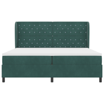 Casa si Gradina - Mobilier - Paturi si accesorii - Paturi - Pat box spring cu saltea, verde inchis, 200x200 cm, catifea - Infinity.ro