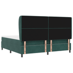 Casa si Gradina - Mobilier - Paturi si accesorii - Paturi - Pat box spring cu saltea, verde inchis, 200x200 cm, catifea - Infinity.ro