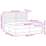 Casa si Gradina - Mobilier - Paturi si accesorii - Paturi - Pat box spring cu saltea, verde inchis, 200x200 cm, catifea - Infinity.ro
