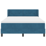 Casa si Gradina - Mobilier - Paturi si accesorii - Paturi - Pat box spring cu saltea, albastru inchis, 140x190 cm, catifea - Infinity.ro
