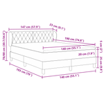 Casa si Gradina - Mobilier - Paturi si accesorii - Paturi - Pat din catifea gri inchis cu arcuri si saltea  140x190 cm - Infinity.ro