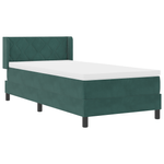 Casa si Gradina - Mobilier - Paturi si accesorii - Paturi - Pat box spring cu saltea, verde inchis, 100x200 cm, catifea - Infinity.ro