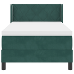 Casa si Gradina - Mobilier - Paturi si accesorii - Paturi - Pat box spring cu saltea, verde inchis, 100x200 cm, catifea - Infinity.ro