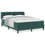 Casa si Gradina - Mobilier - Paturi si accesorii - Paturi - Pat cu saltea  Dark Green 140x200 cm Catifea - Infinity.ro