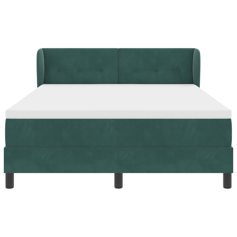 Casa si Gradina - Mobilier - Paturi si accesorii - Paturi - Pat cu saltea  Dark Green 140x200 cm Catifea - Infinity.ro