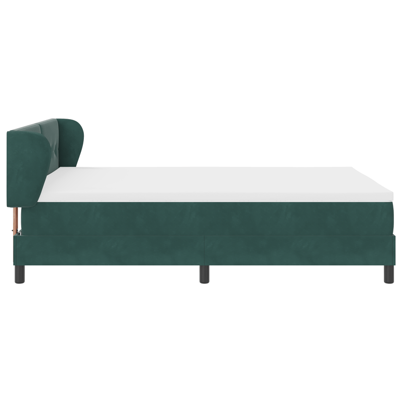 Casa si Gradina - Mobilier - Paturi si accesorii - Paturi - Pat cu saltea  Dark Green 140x200 cm Catifea - Infinity.ro