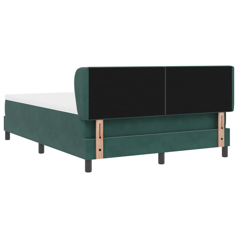 Casa si Gradina - Mobilier - Paturi si accesorii - Paturi - Pat cu saltea  Dark Green 140x200 cm Catifea - Infinity.ro