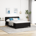 Casa si Gradina - Mobilier - Paturi si accesorii - Paturi - Pat cu saltea  Black 140x200 cm Catifea - Infinity.ro