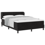 Casa si Gradina - Mobilier - Paturi si accesorii - Paturi - Pat cu saltea  Black 140x200 cm Catifea - Infinity.ro
