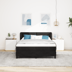 Casa si Gradina - Mobilier - Paturi si accesorii - Paturi - Pat cu saltea  Black 140x200 cm Catifea - Infinity.ro