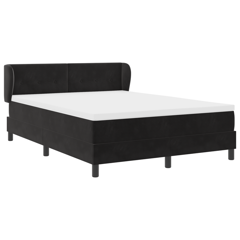Casa si Gradina - Mobilier - Paturi si accesorii - Paturi - Pat cu saltea  Black 140x200 cm Catifea - Infinity.ro