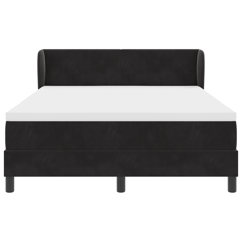 Casa si Gradina - Mobilier - Paturi si accesorii - Paturi - Pat cu saltea  Black 140x200 cm Catifea - Infinity.ro