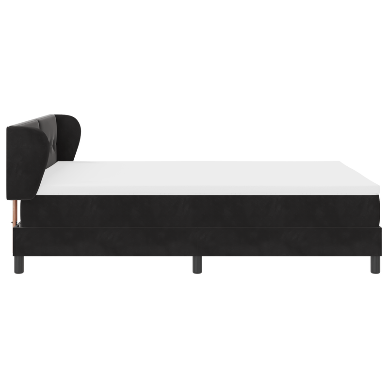 Casa si Gradina - Mobilier - Paturi si accesorii - Paturi - Pat cu saltea  Black 140x200 cm Catifea - Infinity.ro