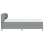 Casa si Gradina - Mobilier - Paturi si accesorii - Paturi - Pat box spring cu saltea, gri deschis, 90x190 cm, textil - Infinity.ro