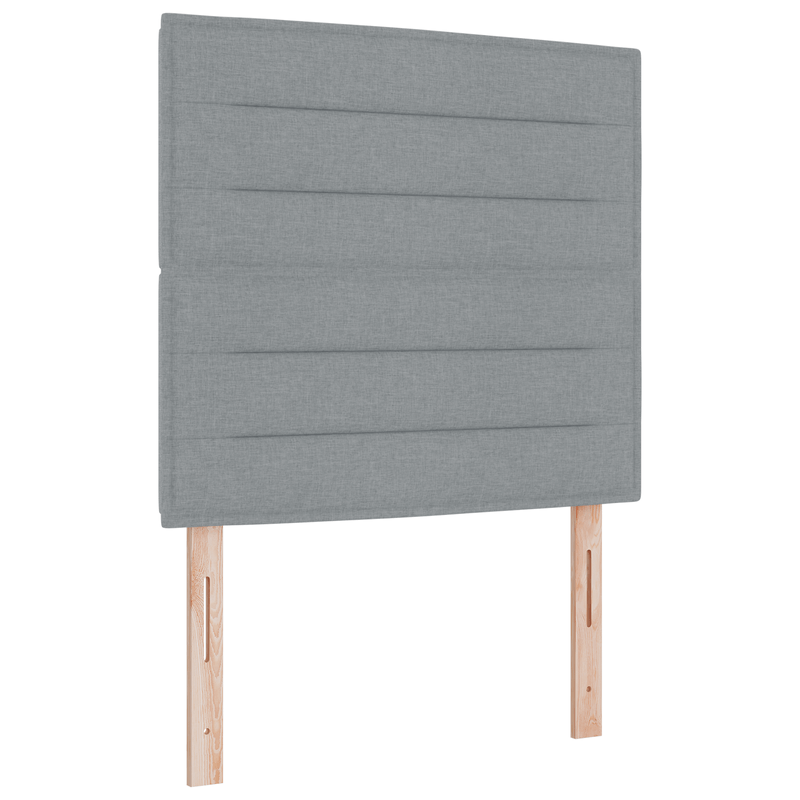 Casa si Gradina - Mobilier - Paturi si accesorii - Paturi - Pat cu arcuri box si saltea Gri deschis 90x200 cm Fabric - Infinity.ro