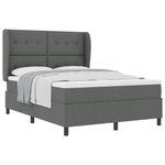 Casa si Gradina - Mobilier - Paturi si accesorii - Paturi - Pat box spring cu saltea, gri inchis, 160x200 cm, textil - Infinity.ro