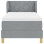 Casa si Gradina - Mobilier - Paturi si accesorii - Paturi - Pat box spring cu saltea, gri deschis, 80x200 cm, textil - Infinity.ro